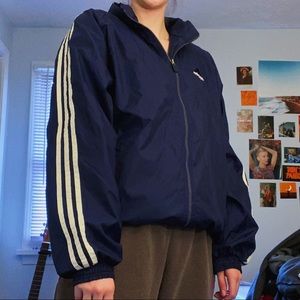 Vintage Navy Adidas Windbreaker